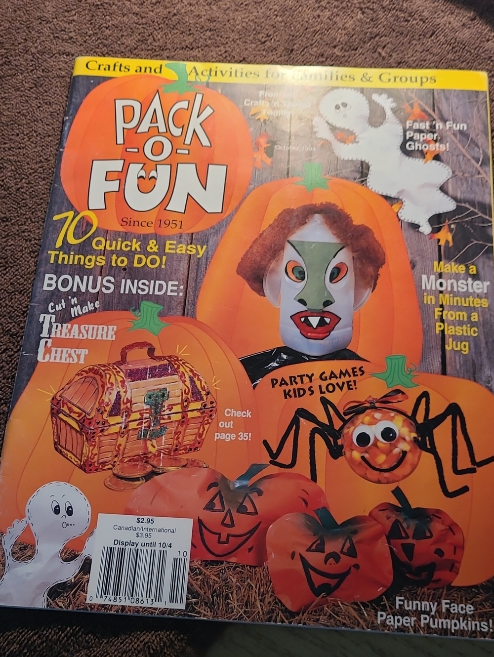 Pack O Fun Mqgazine Halloween October 1994